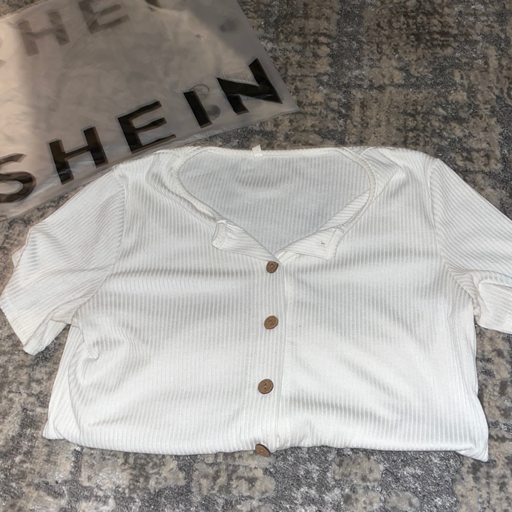 SHEIN button up tee
